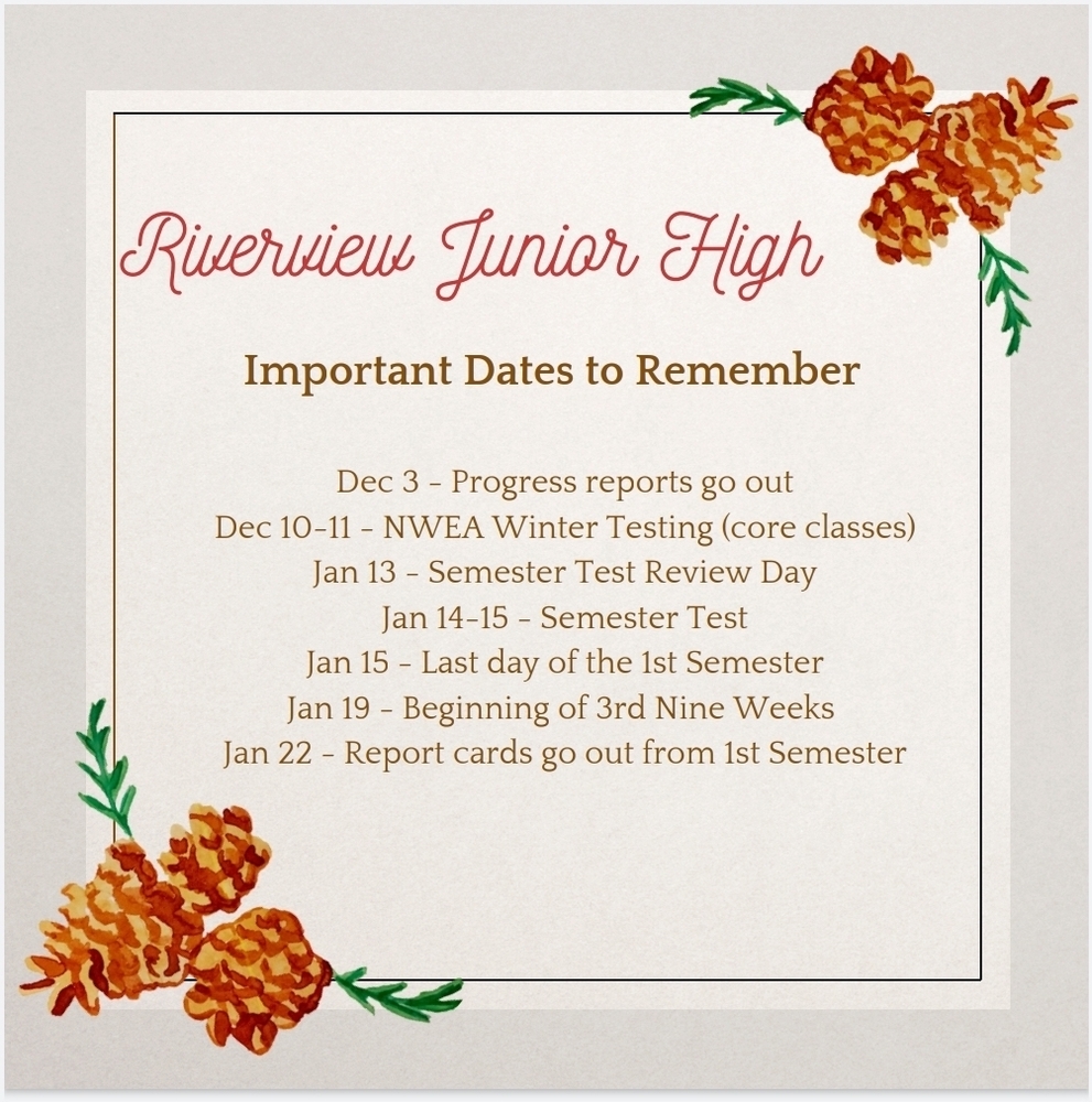 Important Dates To Remember
